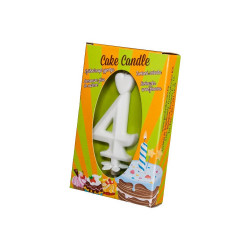 Számgyertya csomagolt 4 fehér Egyéb termékek Egyéb