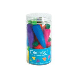 Zsírkréta készlet, répa alakú Connect, 12 klf. szín Kréta Connect