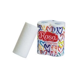 Háztartási papírtörlő kéztörlő 2 rétegű 50 lap/tekercs 2 tekercs/csomag Rosa Extra Soft 2/1_K042 Papírtörlők Egyéb