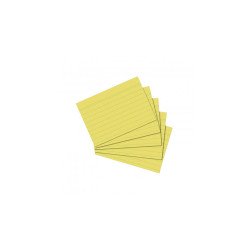 Kartotékkártya  A7 100 ív/csomag, vonalas, Herlitz sárga Jegyzettömb Herlitz