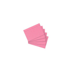 Kartotékkártya  A7 100 ív/csomag, vonalas, Herlitz rózsaszín Jegyzettömb Herlitz