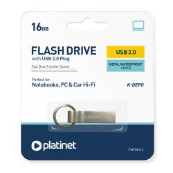 Pendrive 16Gb. USB 2.0 metal Platinet Adattárolók Platinet