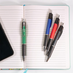 Golyóstoll nyomógombos Spoko, vegyes testszín, írásszín kék Golyóstoll Spoko