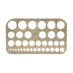 Sablon körökkel  Koh-I-Noor Z37 Vonalzó, szögmérő Koh-i-Noor