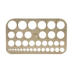 Sablon körökkel  Koh-I-Noor Z37 Vonalzó, szögmérő Koh-i-Noor