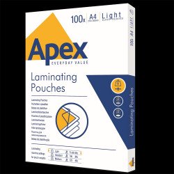 Lamináló fólia A4, 80 mic. 100 db/doboz, Apex Light Kötészeti kellék Apex