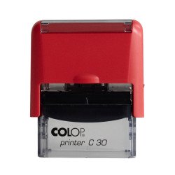 Bélyegző C30 Colop piros átlátszó ház/kék párna Bélyegző és kelléke Colop