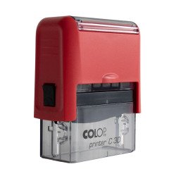 Bélyegző C30 Colop piros átlátszó ház/kék párna Bélyegző és kelléke Colop