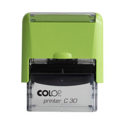 Bélyegző C30 Colop zöld átlátszó ház/kék párna Bélyegző és kelléke Colop