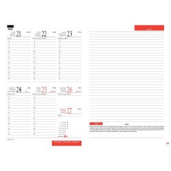 Tanítói zsebkönyv A5, műbőr 145mmx205mm, fehér lapokkal púder 2026/2027 Realsystem Tanári határidőnapló Realsystem