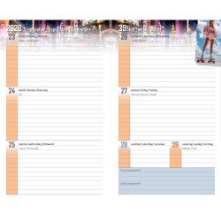 Diák zsebkönyv 125mmx205mm, fehér lapokkal 2026/2027 cross Realsystem Diák zsebkönyv Realsystem