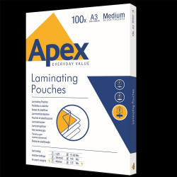 Lamináló fólia A3, 125 micron 100 db/doboz, Apex Medium Kötészeti kellék Apex