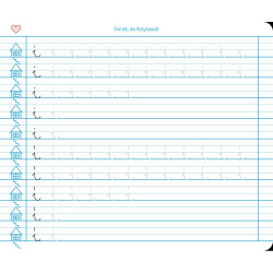 Füzet iskolai, 32lap, írás gyakorló előírt 1.osztályos fekvő Süni Meixner Tűzött füzet Ico