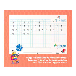 Füzet iskolai, 32lap, szám gyakorló 1.osztályos fekvő Süni Meixner Tűzött füzet Ico