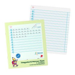 Füzet iskolai, 32lap, írás gyakorló 2.osztályos álló Süni Meixner Tűzött füzet Ico