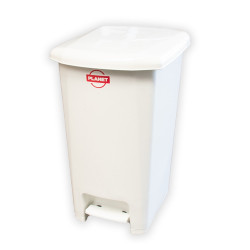 Szemeteskuka pedálos műanyag 25 literes fehér UP401-001 Papírkosár, szemetes Planet