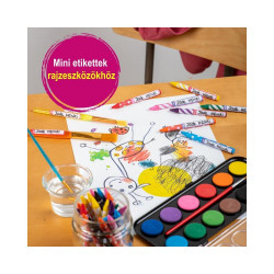 Etikett toll címke iskolai, 50 x 10 mm 30 címke/2 ív, Avery kék/zöld Etikett - címke Avery