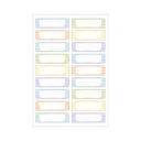 Etikett ruhacímke iskolai, 45 x 13 mm 36 címke/2 ív, Avery pasztell