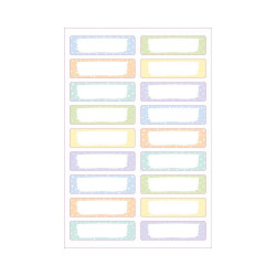 Etikett ruhacímke iskolai, 45 x 13 mm 36 címke/2 ív, Avery pasztell Etikett - címke Avery