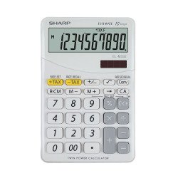 Számológép asztali 10 számjegyes SharpELM332BWH fehér Számológép Sharp