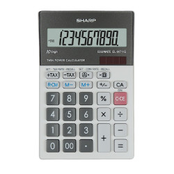 Számológép asztali 10 számjegyes Sharp ELM711PGGY fehér