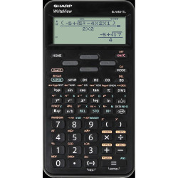 Számológép tudományos 420 funkciós 10+2 digites 4 soros napalemes Sharp ELW531TLBBK fekete Számológép Sharp