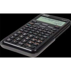 Számológép tudományos 420 funkciós 10+2 digites 4 soros napalemes Sharp ELW531TLBBK fekete