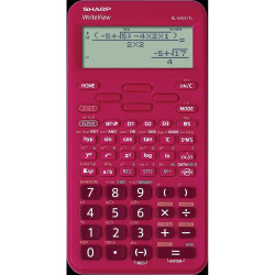 Számológép tudományos 420 funkciós 10+2 digites 4 soros napalemes Sharp ELW531TLBRD piros Számológép Sharp