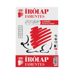 Írólap A5, famentes, 50 lap, Süni Írólap, rajzlap Ico
