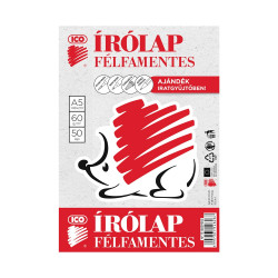 Írólap A5, félfamentes, 50 lap, Süni Írólap, rajzlap Ico