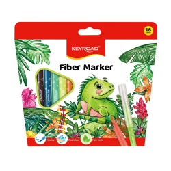 Rostirón, filctoll készlet 2 mm 18 db/bliszter Keyroad vegyes színek Tűfilc Keyroad