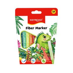 Rostirón, filctoll készlet 2 mm 24 db/bliszter Keyroad vegyes színek Tűfilc Keyroad