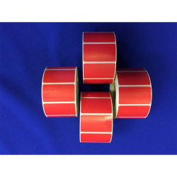 Etikett címke thermo, 25x45mm, tekercses, 1000 címke/tekercs piros Etikett - címke Egyéb