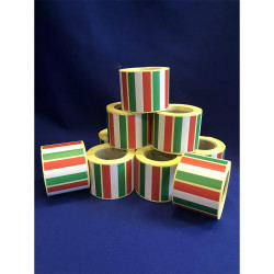 Etikett címke vellum 30x50mm, tekercses, 500 címke/tekercs Magyar zászló Etikett - címke Egyéb