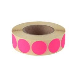 Etikett címke, 20mm, körcímke tekercses, 1000 címke/tekercs fluo pink Etikett - címke Egyéb