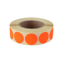 Etikett címke, 20mm, körcímke tekercses, 1000 címke/tekercs fluo piros Etikett - címke Egyéb