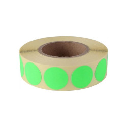 Etikett címke, 20mm, körcímke tekercses, 1000 címke/tekercs fluo zöld Etikett - címke Egyéb