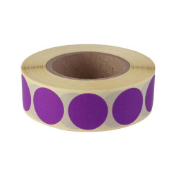 Etikett címke, 20mm, körcímke tekercses, 1000 címke/tekercs lila Etikett - címke Egyéb