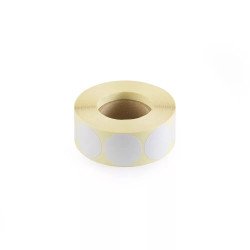 Etikett címke, 30mm, körcímke tekercses, PP 1000 db/tekercs átlátszó Etikett - címke Egyéb