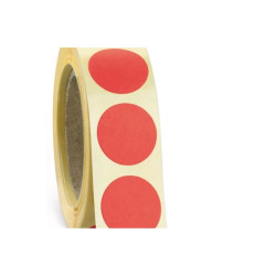 Etikett címke, 38mm, körcímke tekercses, 1000 címke/tekercs fluo piros Etikett - címke Egyéb