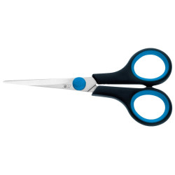 Olló 13cm, műanyag fekete/kék nyél A-series Ollók, kések A-series