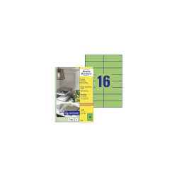 Etikett címke, 105x37mm, univerzális, 16 címke/lap Avery, zöld Etikett - címke Avery