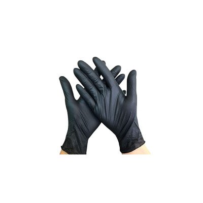 Gumikesztyű nitril púdermentes M 100 db/doboz, GMT Super Gloves fekete