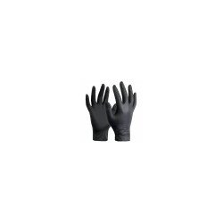 Gumikesztyű nitril púdermentes M 100 db/doboz, GMT Super Gloves fekete Gumikesztyű GMT