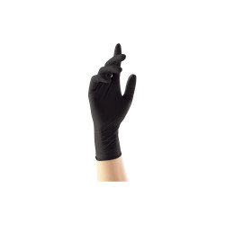 Gumikesztyű nitril púdermentes L 100 db/doboz, GMT Super Gloves fekete Gumikesztyű GMT