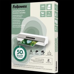 Lamináló fólia A6, 80mic. 100 db/doboz,Fellowes Kötészeti kellék Fellowes