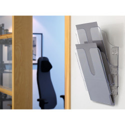 Prospektustartó A4, Durable Flexiplus álló 2 db/csomag, áttetsző Vizuál, irányító tábla Durable