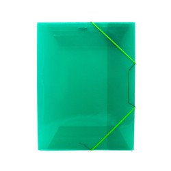 Gumis mappa A4, műanyag ICU-8019 zöld Gumis mappa Icarus