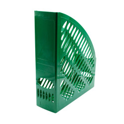 Iratpapucs 8cm, műanyag, 80x327x253mm, ARK zöld Iratpapucs ARK