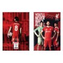 Füzet spirál A4, 70lapos, vonalas 10 db/csomag Liverpool